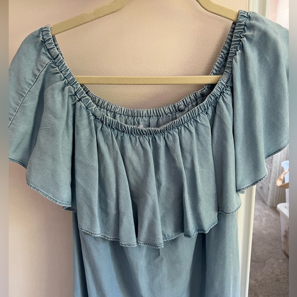 Urban outfitters off the shoudler denim dress in small - Picture 4 of 5